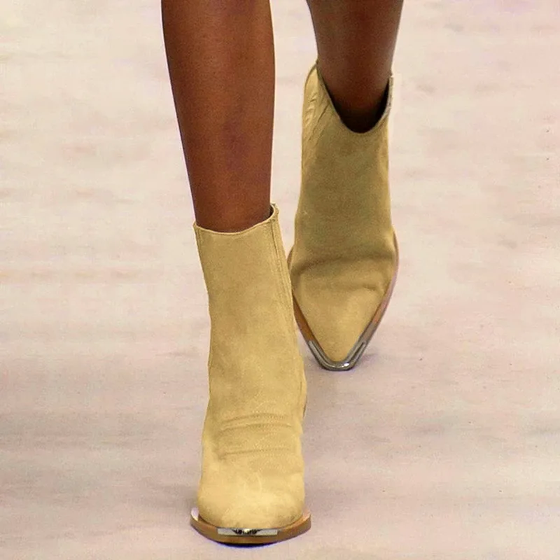 Vertvie/ковбойские ботинки в ковбойском стиле; женские ботинки до середины икры; зимние ботинки из искусственной кожи на танкетке; женские полусапожки с острым носком в ковбойском стиле