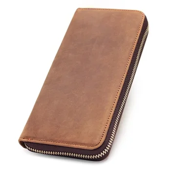 

Clutch MEN'S LONG Pattern Wallet Card Bit More Handmade Retro Purse Single Zipper Handbag
