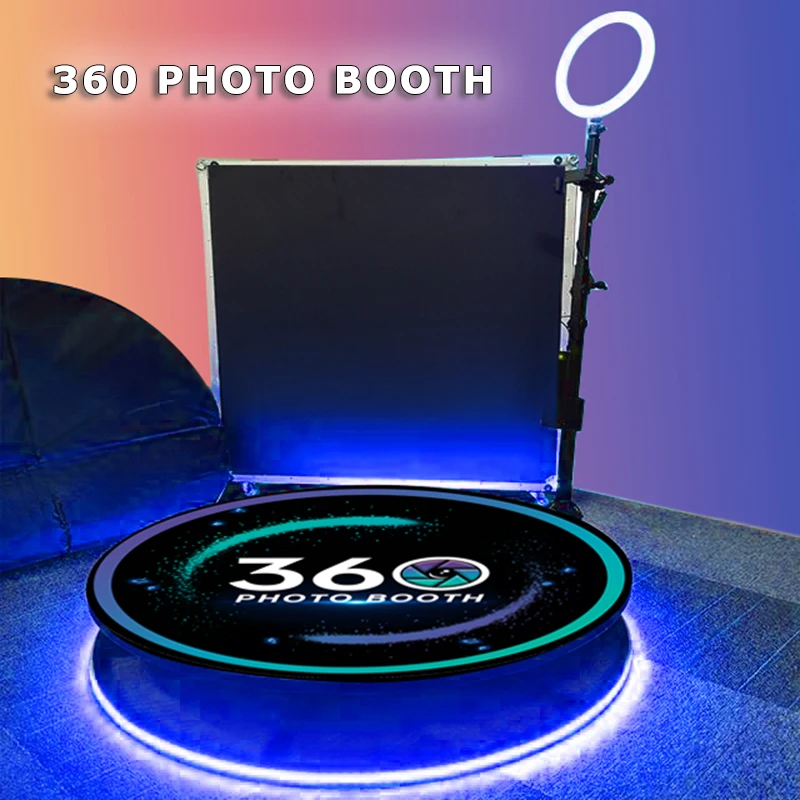 360 Degree Selfie Photobooth 360 Video Shooting Booth Live Turntable Ring Shooting Equipment