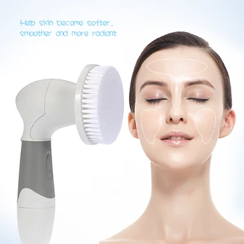 

4 In 1 Face Cleansing Brush Skin Washing Brush For Face Facial Cleaning Device Machine Electric Cleanser Scrubber Pore Cleaner