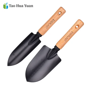 New Arrival Carbon Steel Garden Shovel Flower Planting Shovel Garden Wooden Handle Gardening Hand Tools Tao Hua Yuan Tools