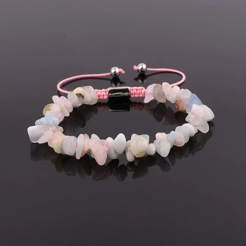 New Fashion Natural Stone Chips Beads Cord Macrame Adjustable Bracelet Jewelry Gift Women - Image 4