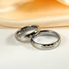 Trendy 4mm/5mm Tungsten Rings For Women Men Couples Wedding Band  High Polished Inlay Shiny Stone For  Engagement Rings 3