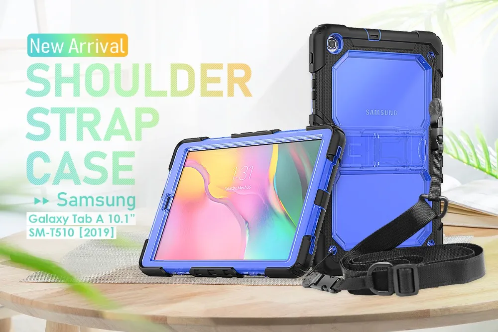 Противоударный чехол для samsung Galaxy Tab A 10,1,, SM-T510, SM-T515, T510, T515, детский силиконовый чехол для планшета, подставка, оболочка+ пленка+ ручка