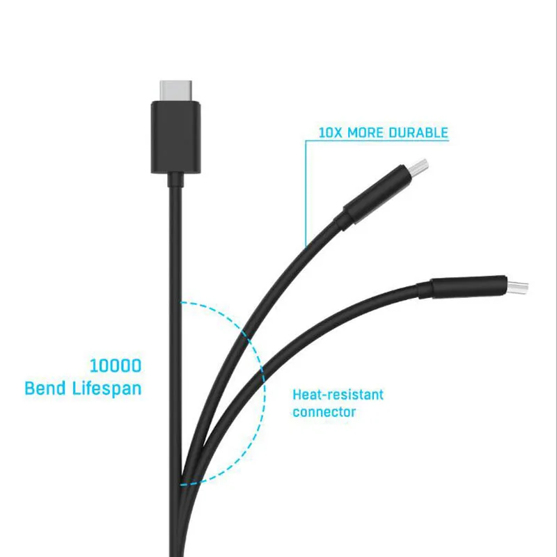 Cavo Ricarica USB-C To C Per Controller Xbox Series S/X E PS5 – Nylon Bianco – DHERIGTECH