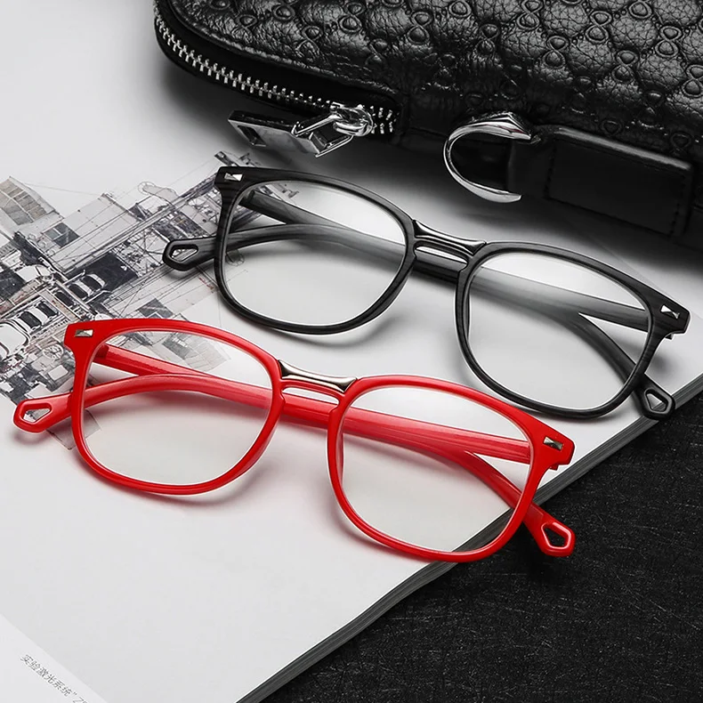 Прозрачные квадратные очки для мужчин и женщин Белый Красный оправа для очков оптическая от близорукости, по рецепту Оправа очков очки