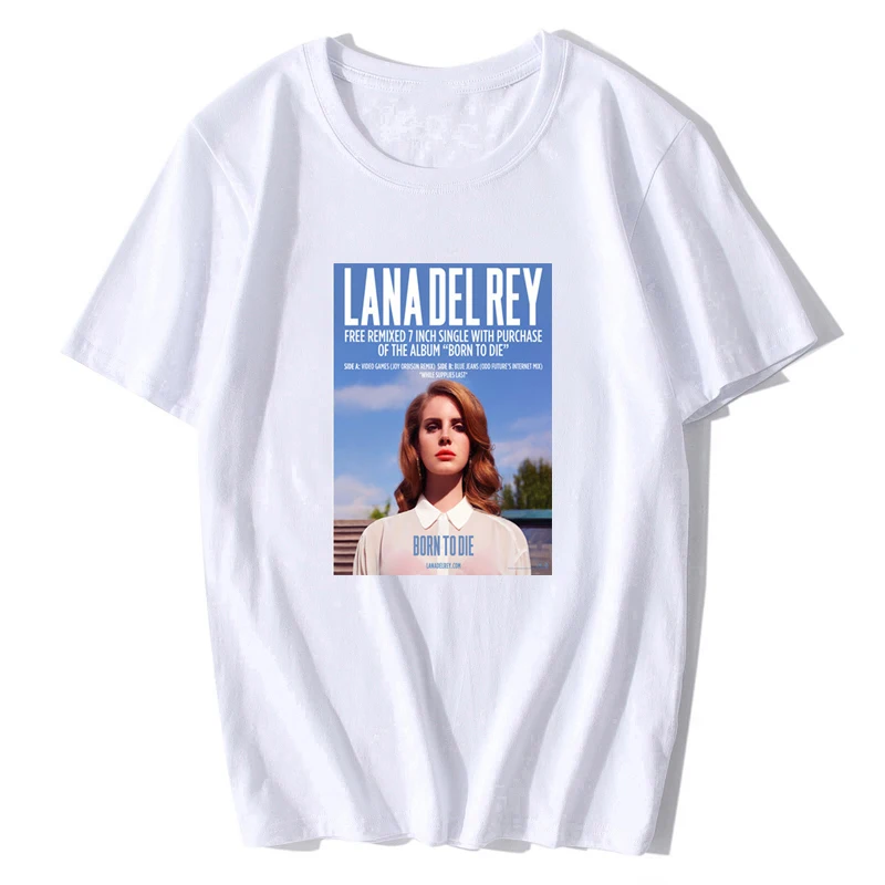 Lana Del Rey Music хлопковая Футболка с круглым вырезом размера плюс короткий рукав Брендовая женская футболка Femme винтажные рубашки женские/мужские Tumblr