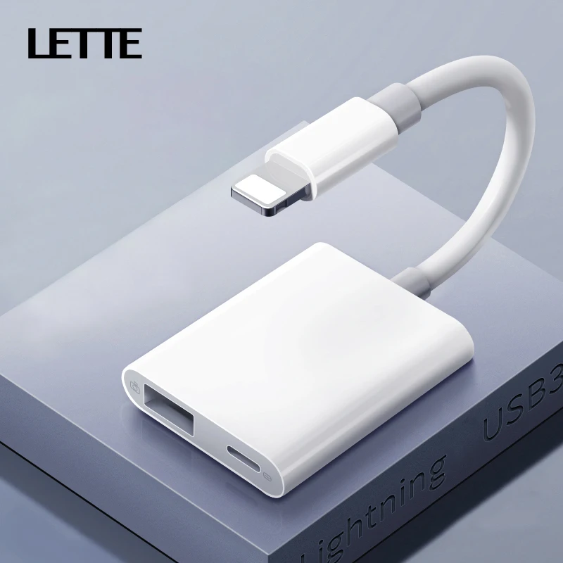 Lightning Convert to USB Connector SLR Camera Adapter Chargeable Phone Mutual Transmission Converter For iPhone iPad