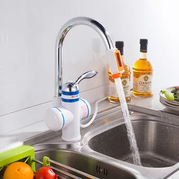 

3KW 3 Seconds Instant Electric Shower Water Heater Tankless Electric Faucet Bathoom Kitchen Tap Water Heater with Earth Leakage