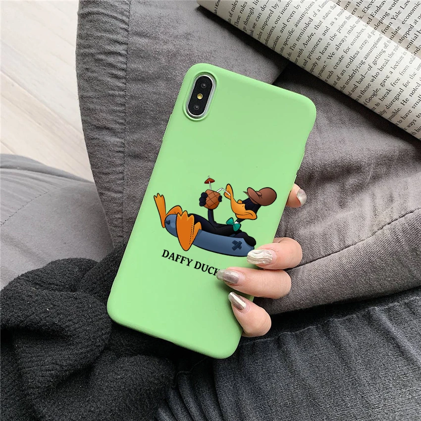 Bugs Bunny TweetyBird Даффи Дак Looney Tunes чехол для iPhone 6 7 6plus X XR XSMAX 11 роскошный цветной Мягкий силиконовый чехол для телефона - Цвет: LHSR-22989