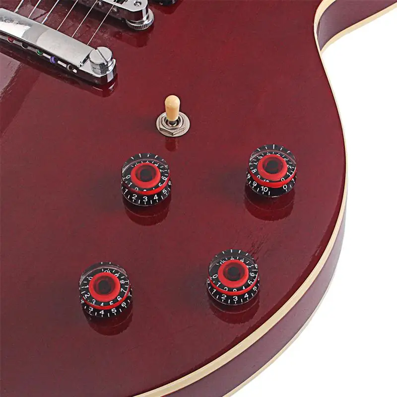 White Healifty 4PCS Guitar Knobs Speed Volume Tone Control Knobs for Gibson Epiphone Style Electric Guitar Parts Replacement 