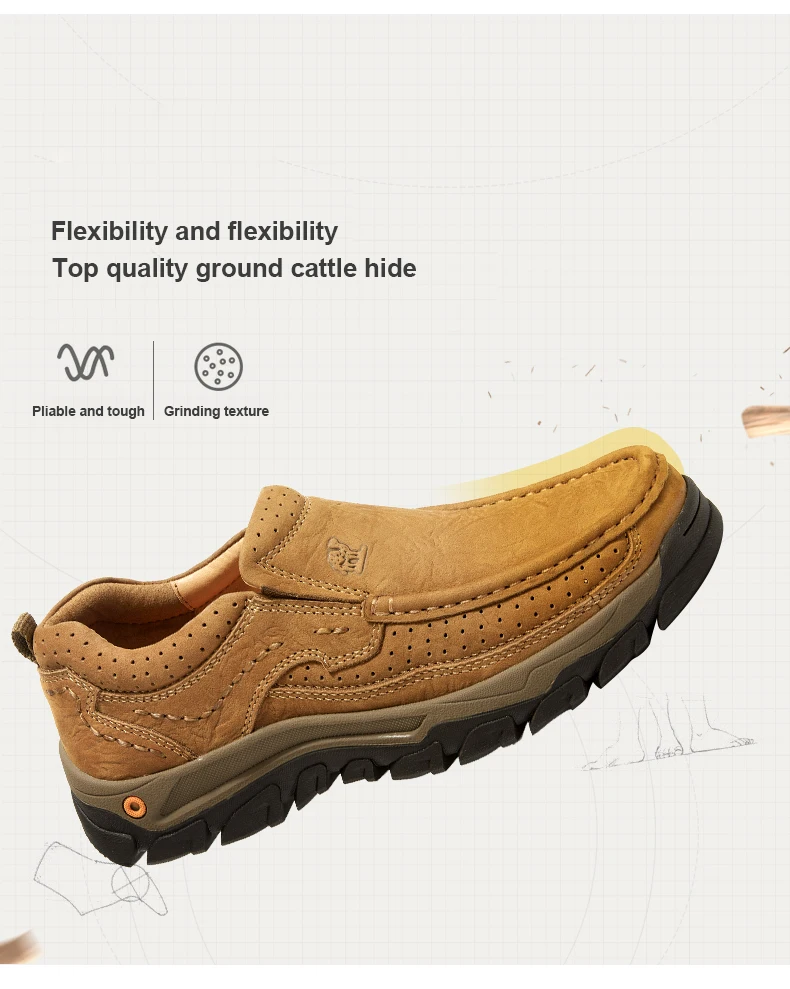 Camel sapatos casuais confortáveis, sapatos de couro