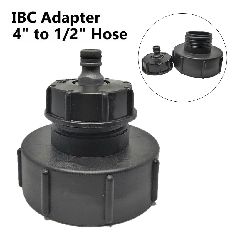 Черный пластиковый ibc-контейнер адаптер Tap Hoze cap 1000 литров воды " до 1/2" шланг Fit Stillage бак Выпускной Шланг ibc-контейнер Запчасти для шлангов