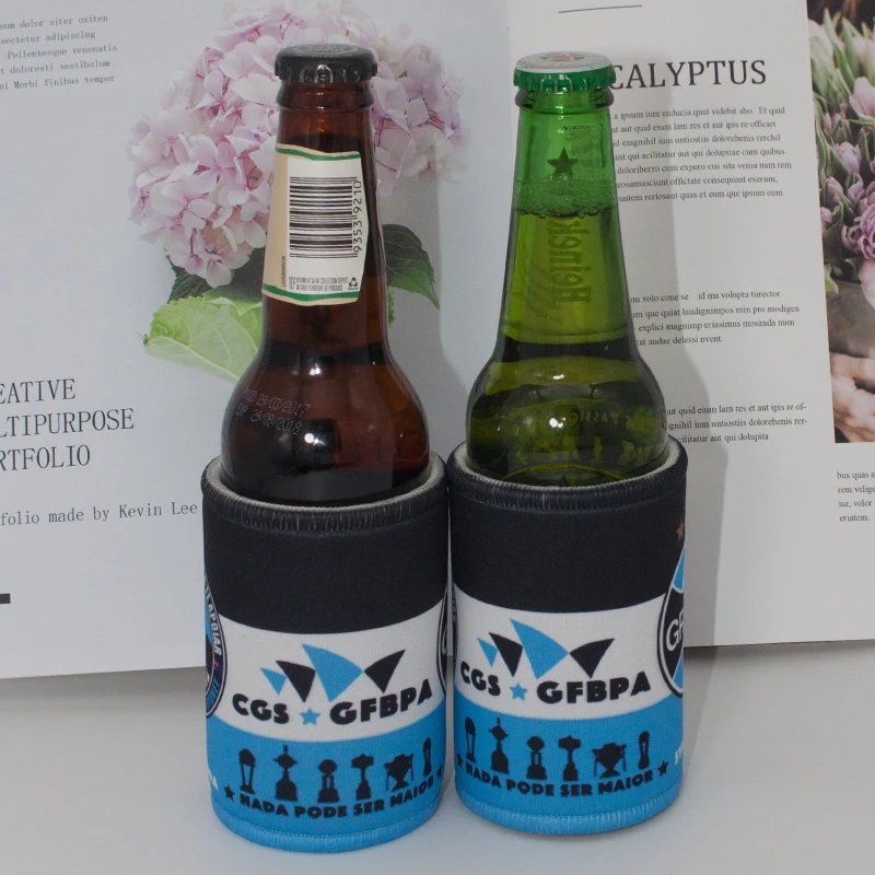 100pcs/lot Print Logo Isothermal Cooler For Picnic Beer Can Cover Custom Stubby Holders Insulated Bags Beer Can Cooler Neoprene
