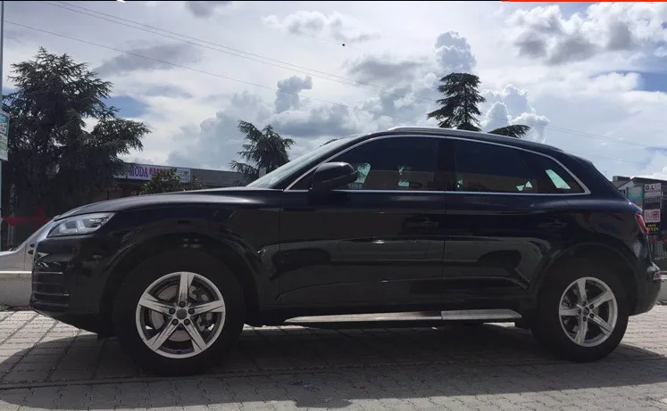 Для Audi Q5 2019 ABS Хромированная Боковая дверь Молдинг для тела отделка юбка
