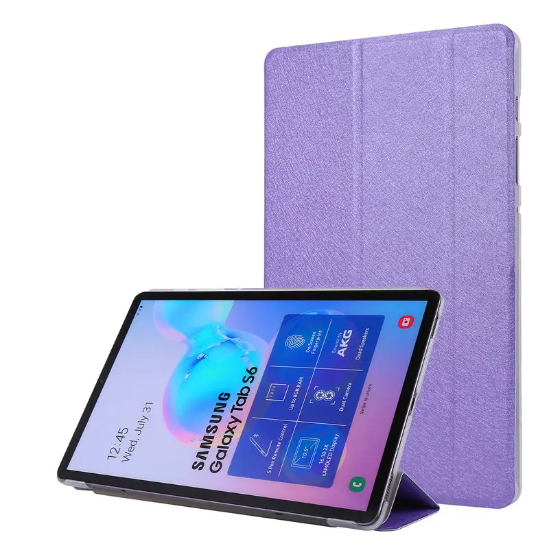 Purple Чехол для Samusng Galaxy Tab S6, 10,5 дюймов, SM-T860, SM-T865, T865, откидной кожаный чехол для планшета, Умный Магнитный чехол-подставка - Цвет: Purple