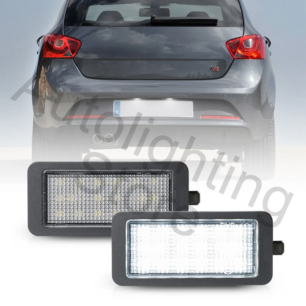 

LED Canbus Error Free License Number Plate Light For Seat Ibiza IV 6J/6P Hatchback 2009 2010 2011 2012 13-16 Rear Tail Tag Lamp