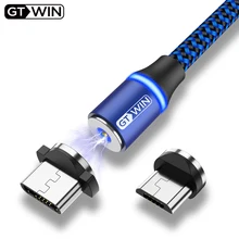 GTWIN Magnetic Micro USB Type C Cable Magnet Adapter Charger Charge USB Cable For Samsung S10 S9 S8 Plus Xiaomi Android Devices