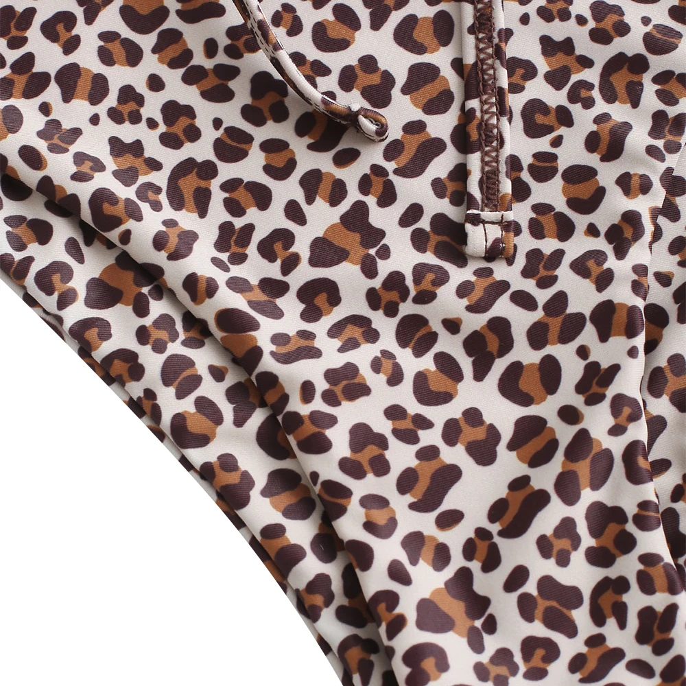 ZAFUL Women Leopard Back Tie Plunge Bikini Swimsuit Plunging Neck Bathing Suits Sexy Wire Free Removable Padded Swimwear 2020 ZAFUL Women Leopard Back Tie Plunge Bikini Swimsuit Plunging Neck Bathing Suits Sexy Wire Free Removable Padded Swimwear 2020