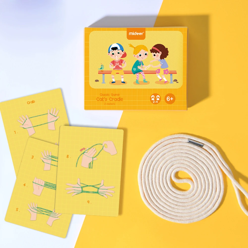 Children String Rope Game Set Montessori Materials Cradle Kids Learning Educational Toys For Children Rope Hand Finger Game