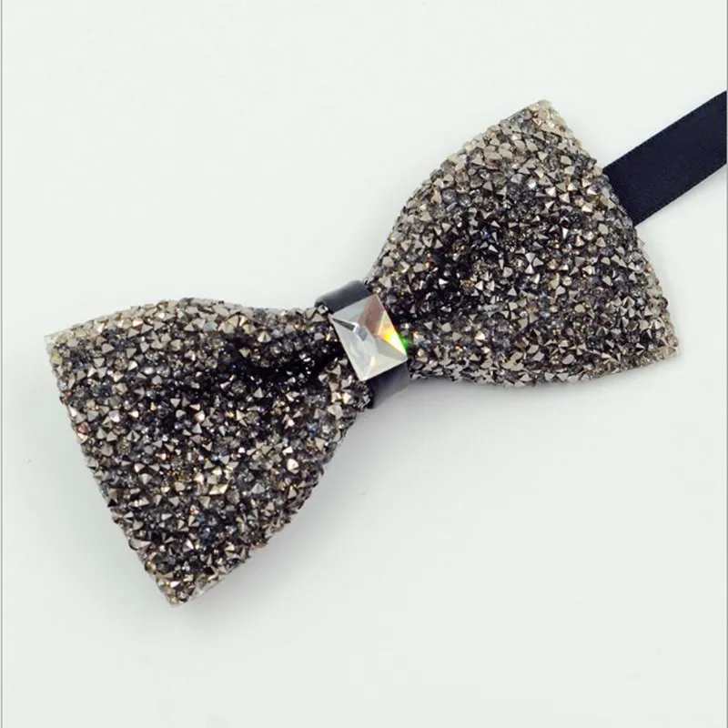 

Mens Bowtie Wedding Shiny Diamond Necktie Adjustable Party Ties Butterfly for Marry Business Gift Woman Solid Color Decoration