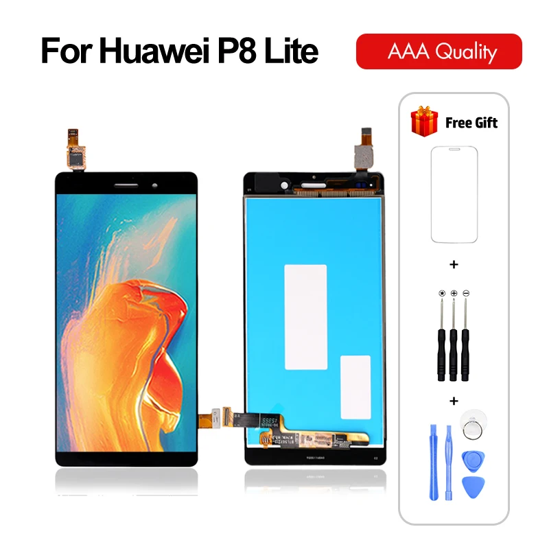 Для Huawei P8 Lite ЖК-дисплей сенсорный экран дигитайзер сборка ALE-L04 L21 TL00 L23 CL00 L02 UL00