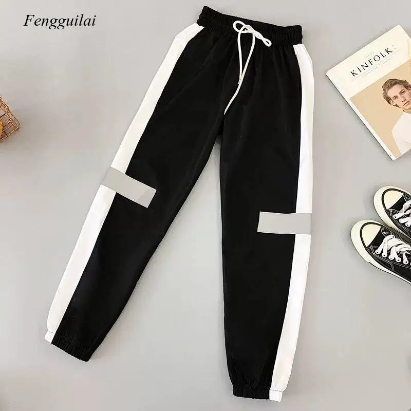 Baggy Harem Pants Women Breathable Quick Dry Leisure Summer Soft Sweatpants Women High Waist Long Harajuku Trousers 896 summer thin quick dry maternity pants high waist belly loose straight clothes for pregnant women casual pregnancy trousers