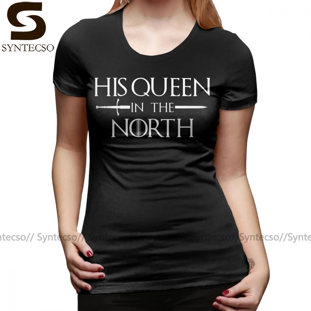 Король его королева Футболка Queen в Северном футболки с короткими рукавами и