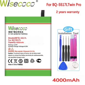 Wisecoco 4000mAh Battery For BQS 5517L BQ-5517L Twin Pro high quality Phone Replacement 1
