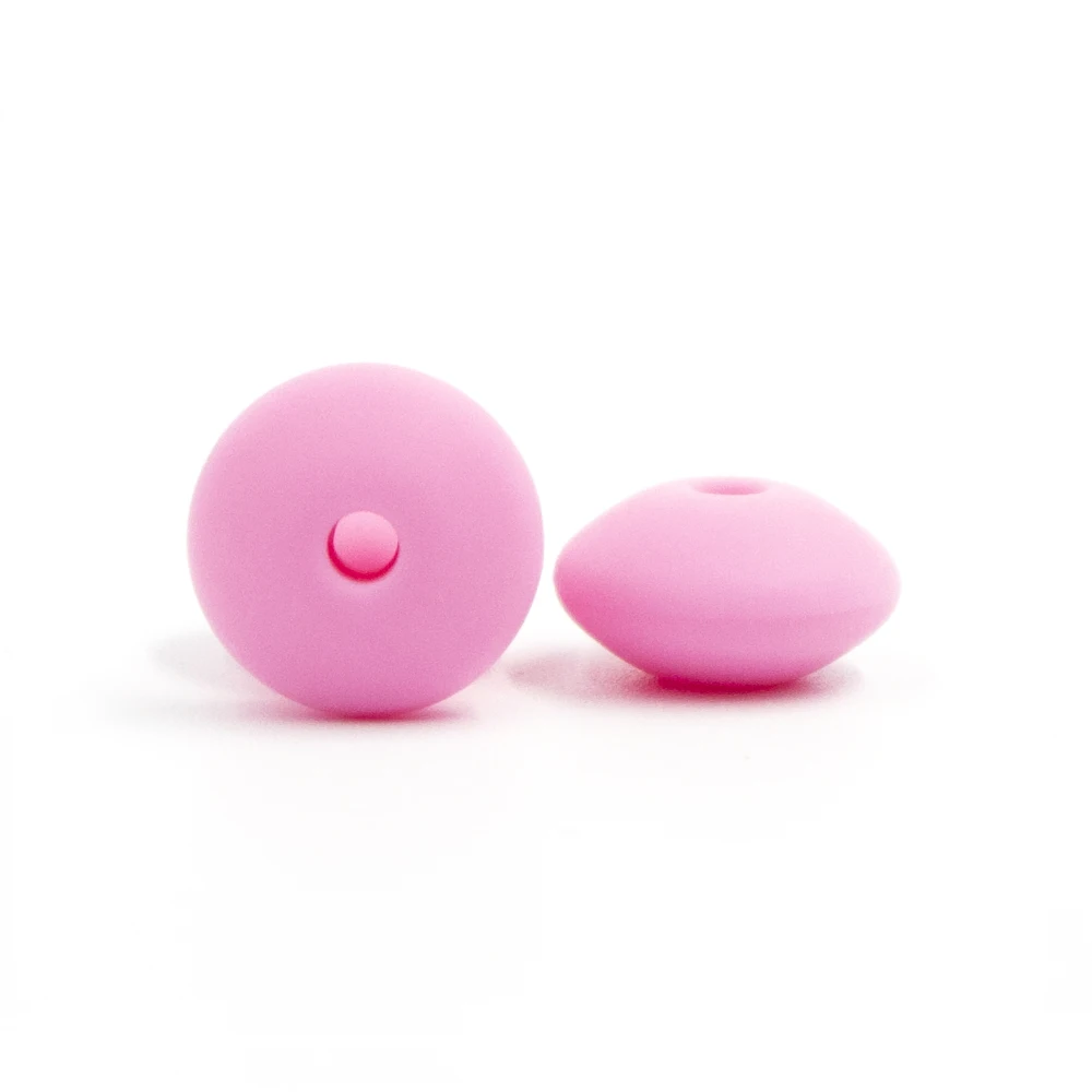 Pink GYLAXIDO 100 шт. силиконовые бусины 12 мм Perle силиконовые стоматологические DIY свободные бусины BPA бесплатно силиконовые Kralen бусины «счеты» Игрушки для прорезывания зубов - Цвет: Pink