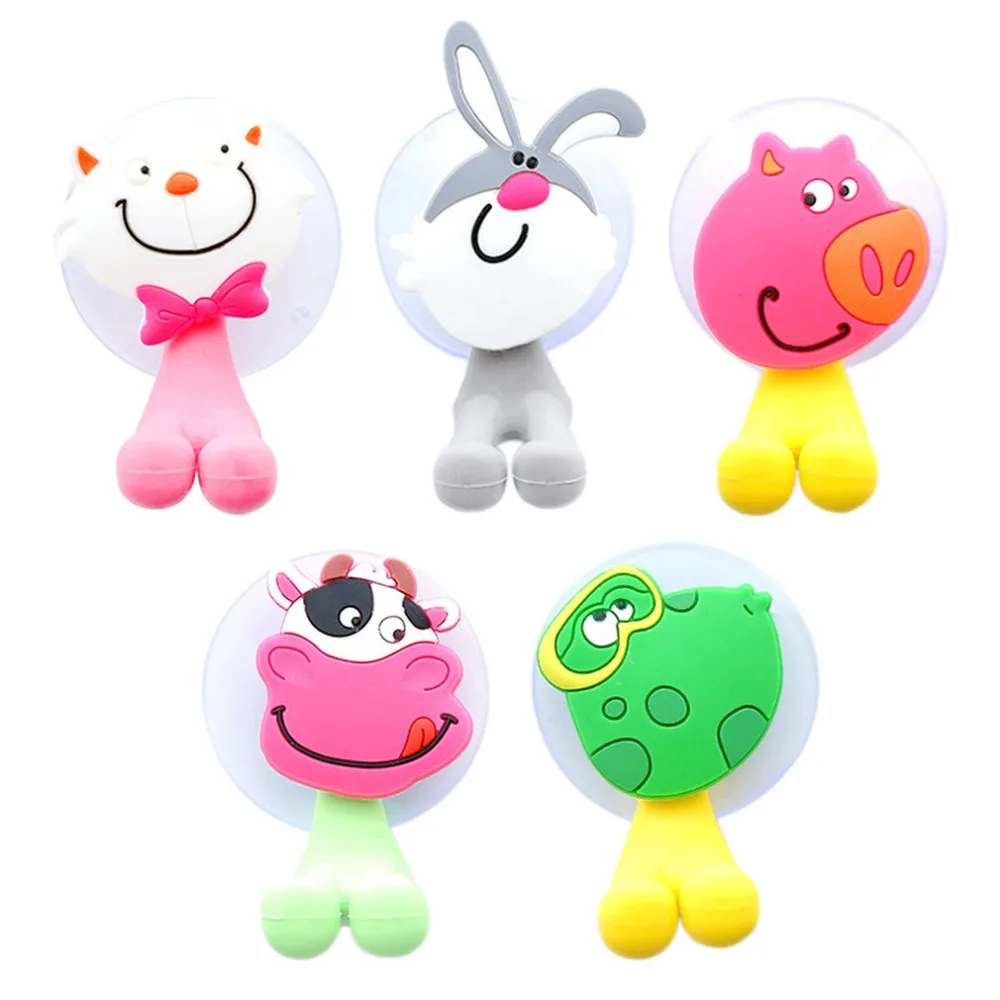 Детские крючки для зубных щеток на присоске милые Kawaii Мультяшные животные