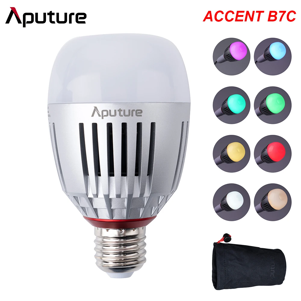 Aputure Accent B7C 7W RGBWW LED Smart Light Bulb