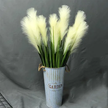 

Natural 5 heads Pampas Grass Big Bunch Artificial Plants Wedding Reed Grass Home Decoration Dried Flowers Arrangement