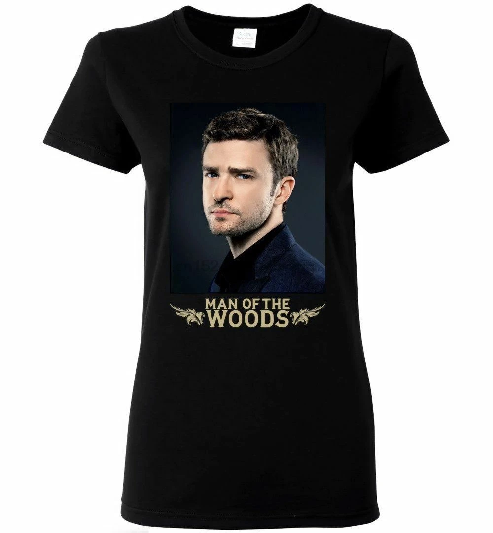 Джастин Тимберлейк футболка Man Of The Woods World Tour женская черная | Мужская одежда