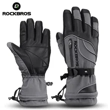 ROCKBROS-40 градусов зимние велосипедные перчатки термальные водонепроницаемые ветрозащитные Mtb велосипедные перчатки для катания на лыжах Пешие прогулки Снегоход Мотоцикл