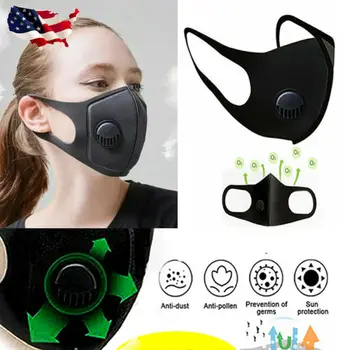 

NEW Unisex Cotton Face Activated Carbon Mask With Filter-Washable Reusable