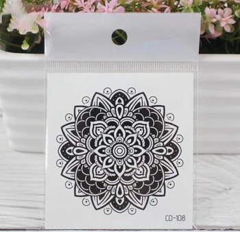 

Waterproof Temporary Tatoo Fake Tattoo Sticker Mandala Lotus Flower Flash Tatto Tatouage Temporaire Tattoos Art For Girl Women