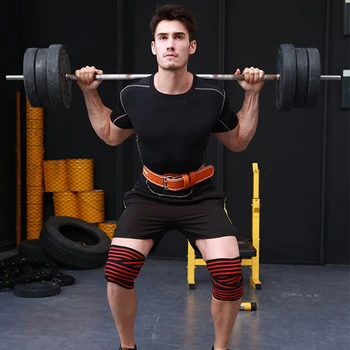 価格 1 ペア 2mスポーツ膝ラップクロストレーニングwodsジムワークアウト重量挙げフィットネスパワーリフティングスクワット膝ストラップ男性女性a7