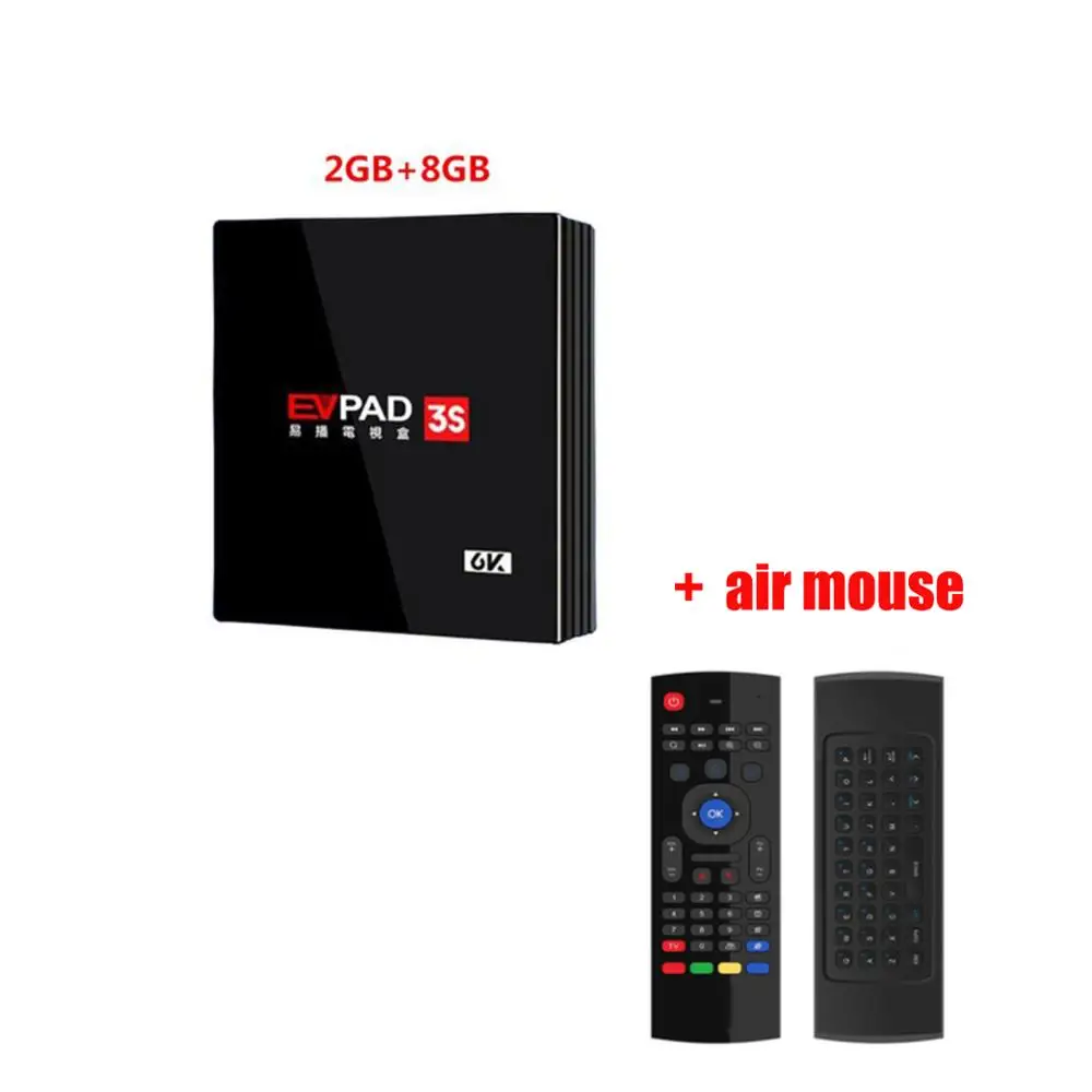 iptv EVPAD 3 tv box бесплатно ТВ в Сингапуре/США/малайе/Таиланде/Индонезии/HK/TW/Корее/Японии/Индии/Вьетнаме 3 S/3 PLUS - Цвет: evpad 3s air mouse
