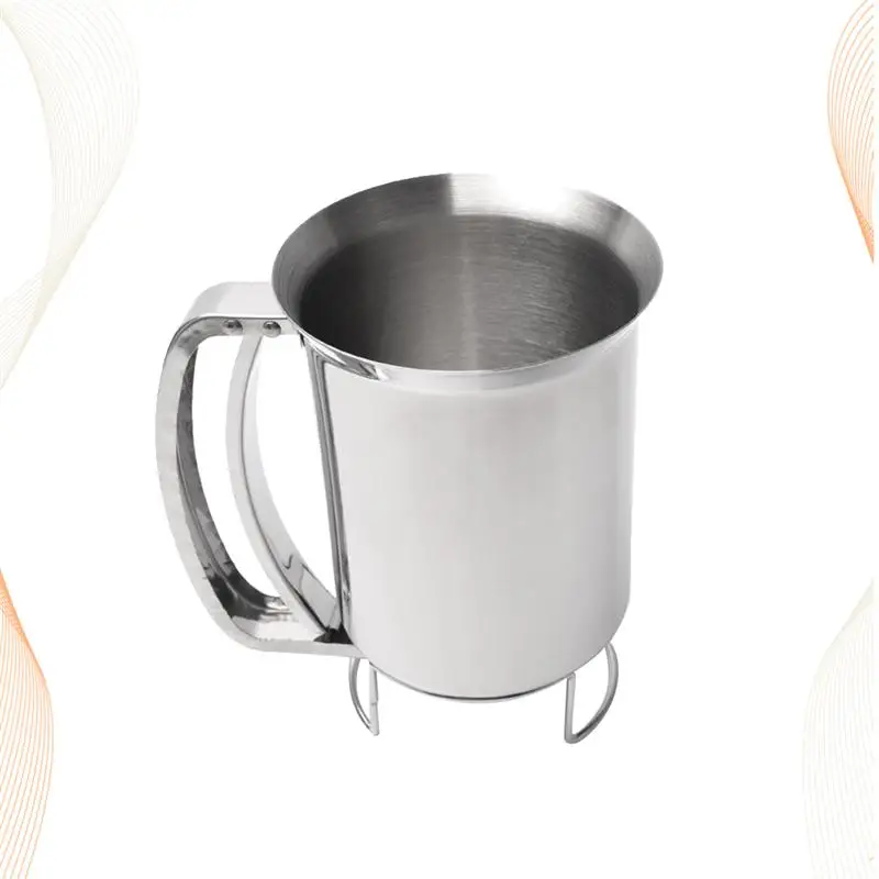 Handheld Stainless Steel Batter Dispenser Batter Funnel Cup Kitchen Specialty Tool For Baking Cake Cupcakes Crepes Waffles