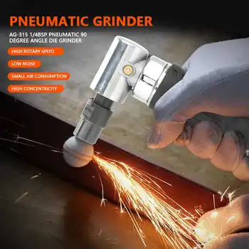 

AG-315 1/4inch Air Angle Die Grinder BSP Pneumatic 90 Degree Angle Die Grinder Polisher Air Grinding Tools Domestic Delivery