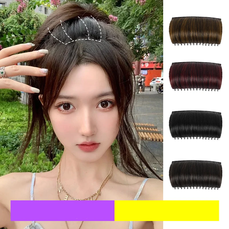 Synthetic Hair Invisible Bangs Pad Straight Hair Comb False Accessories Extension For Women Wig synthetic wigs synthetic bangs synthetic hair extension
