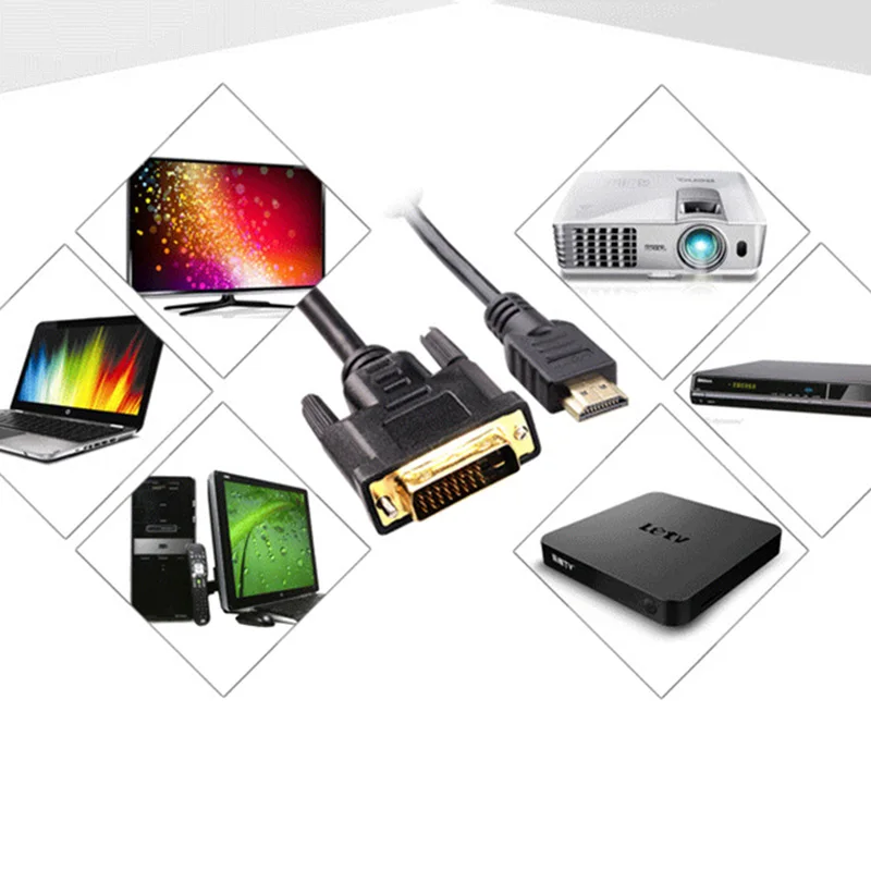 Larryjoe 3D HDMI к DVI кабель 24 + 1 контактный адаптер Кабели для LCD DVD HDTV xbox