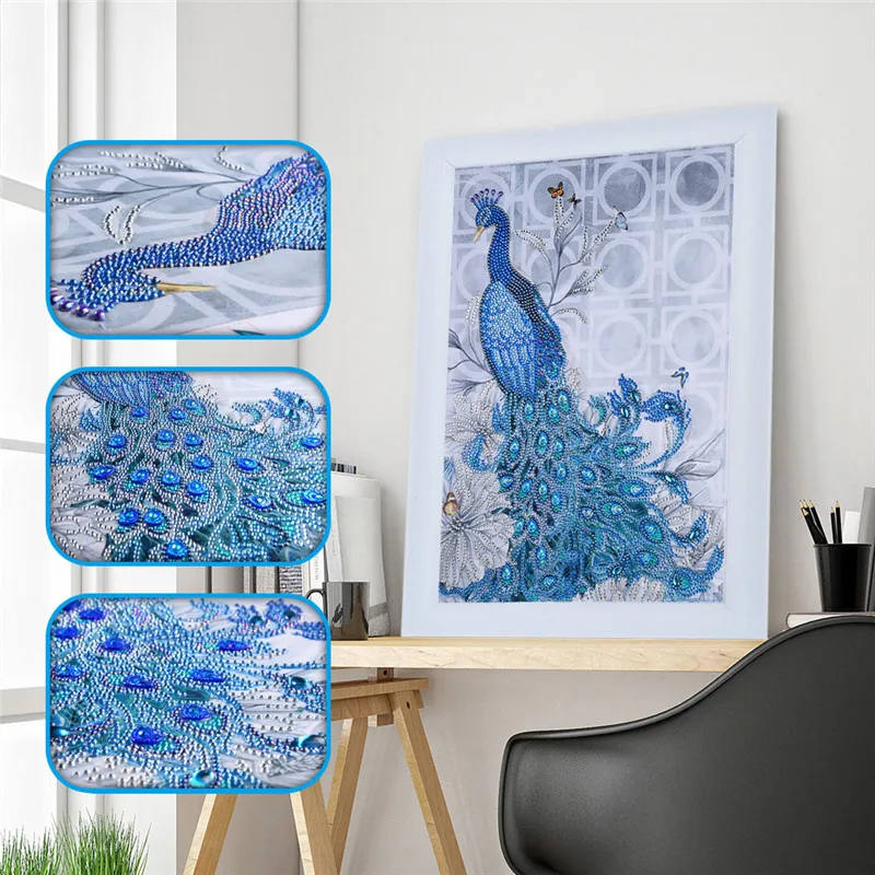 New 2020 DIY 5D Peacock Diamond Painting Special Daimond Accessories Embroider Cross Stitch Kits Home Decor | Дом и сад