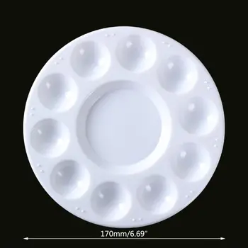 

Paint Palette Tray Round Plastic Watercolor Mixing Palette DIY Craft Art Supply G6DD