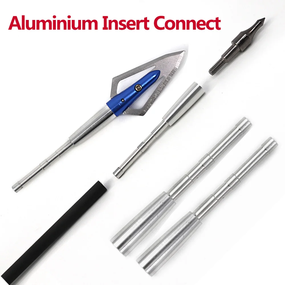 3/6/12pcs Arrow Inserts Adapter Stainless Steel 120 grain for ID4.2mm OD 5.9 6.1mm Shaft Connect