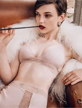 

2020 Thin lingerie Sexy Lace Rimless French Bra Set Lingerie Women Underwear Brassiere Sets Plus Size Bra Set