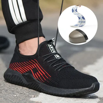 

2020 Male Safety Shoes Steel Toe Cap Work Safety Boot Anti-Smashing Working Shoes For Men Indestructible Shoes Men Sneakers Work