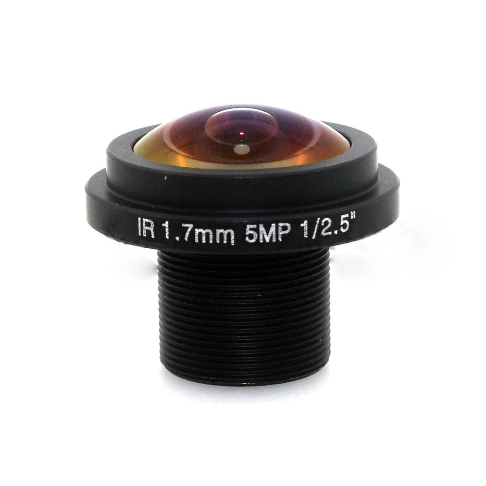 

1.7mm Fisheye Lens 5Megapixel For HD CCTV IP Camera M12 Mount 1/2.5" F2.0 180Degree Wide Angle Panoramic CCTV Lens