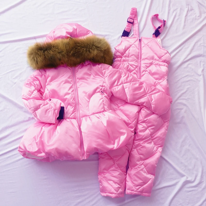 Новинка 2019 зимний комплект детской одежды теплая парка для девочек пуховая
